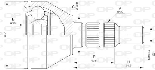 Open Parts CVJ5641.10 - Set articulatie, planetara aaoparts.ro