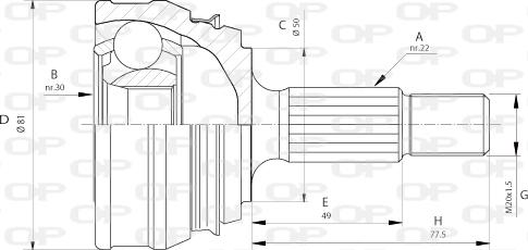 Open Parts CVJ5005.10 - Set articulatie, planetara aaoparts.ro
