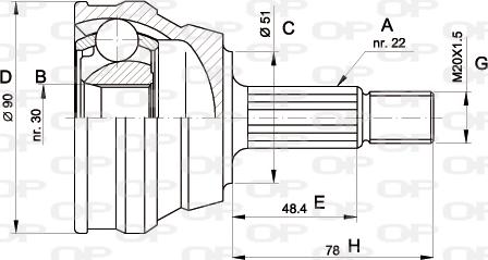 Open Parts CVJ5008.10 - Set articulatie, planetara aaoparts.ro