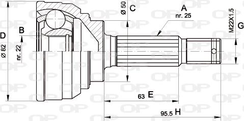 Open Parts CVJ5022.10 - Set articulatie, planetara aaoparts.ro