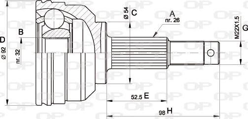Open Parts CVJ5345.10 - Set articulatie, planetara aaoparts.ro