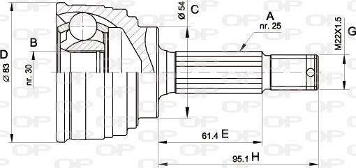 Open Parts CVJ5325.10 - Set articulatie, planetara aaoparts.ro