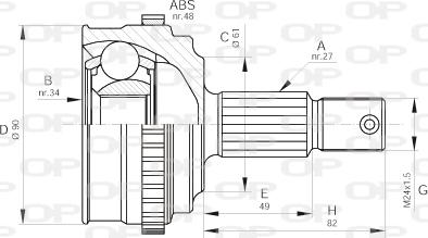 Open Parts CVJ5220.10 - Set articulatie, planetara aaoparts.ro