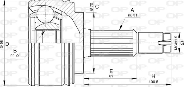 Open Parts CVJ5769.10 - Set articulatie, planetara aaoparts.ro