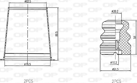 Open Parts DCK5094.04 - Chit protectie praf,amortizor aaoparts.ro