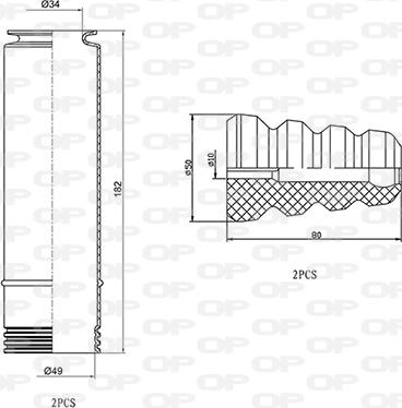 Open Parts DCK5089.04 - Chit protectie praf,amortizor aaoparts.ro