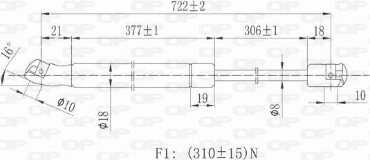 Open Parts GSR6266.00 - Amortizor capota aaoparts.ro