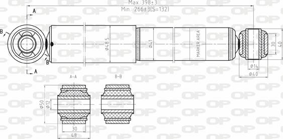 Open Parts SAB8141.32 - Amortizor aaoparts.ro