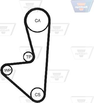 Optibelt ZRK 1114 - Curea de distributie aaoparts.ro