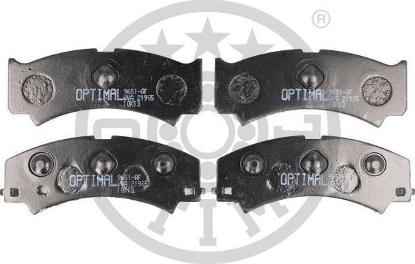 Optimal 9651 - Set placute frana,frana disc aaoparts.ro