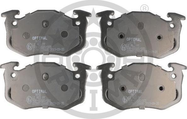 OPTIMAL 9858 - Set placute frana,frana disc aaoparts.ro