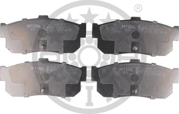 Optimal 9834 - Set placute frana,frana disc aaoparts.ro