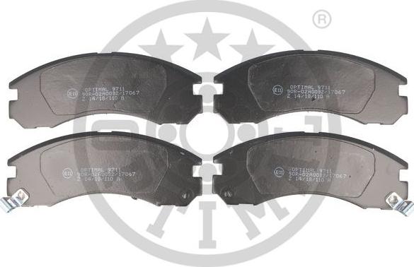 Optimal 9711 - Set placute frana,frana disc aaoparts.ro