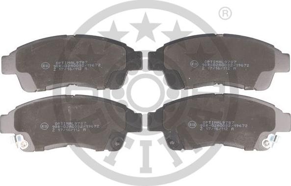 Optimal BP-09787 - Set placute frana,frana disc aaoparts.ro