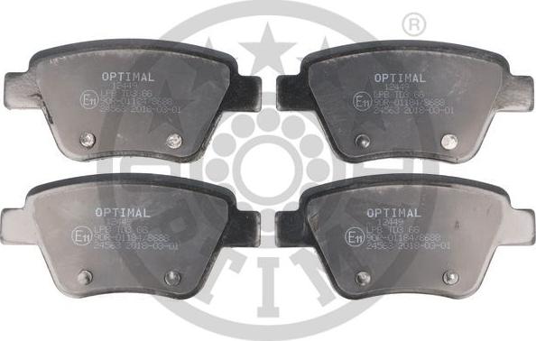 Optimal BP-12449 - Set placute frana,frana disc aaoparts.ro