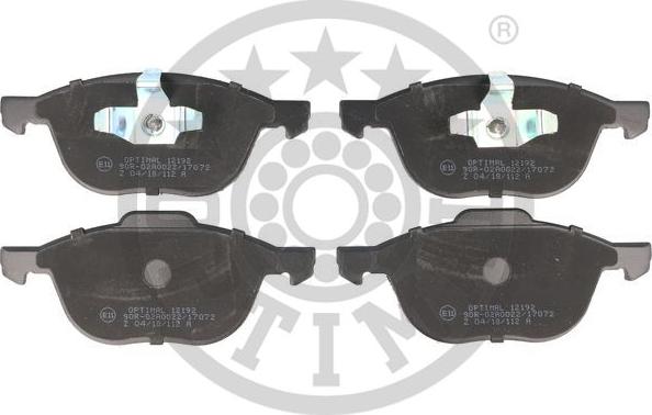 Optimal 12192 - Set placute frana,frana disc aaoparts.ro