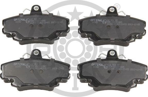 Optimal BP-10342 - Set placute frana,frana disc aaoparts.ro