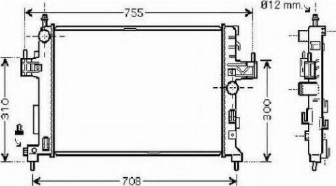 Ordonez 2061074 - Radiator, racire motor aaoparts.ro