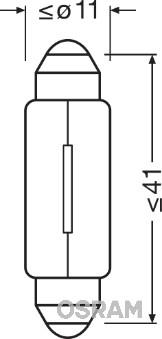 Osram 6411 - Bec, lumini interioare aaoparts.ro