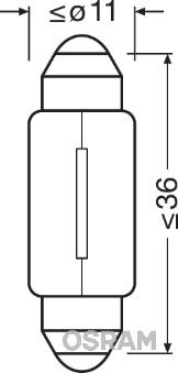 Osram 6423 - Bec, iluminare numar circulatie aaoparts.ro