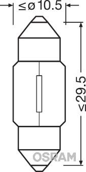 Osram 6438-02B - Bec, lumini interioare aaoparts.ro