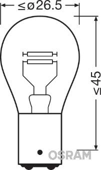 Osram 7225 - Bec, lampa frana / lampa spate aaoparts.ro