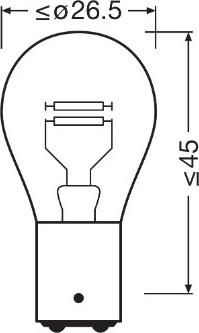 OSRAM 7225-2BL - Bec, lampa frana / lampa spate aaoparts.ro