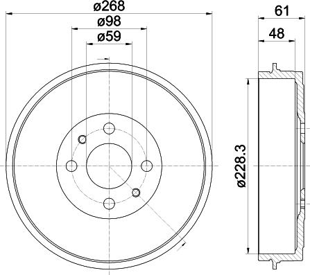 Pagid 60904 - Tambur frana aaoparts.ro