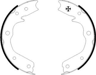 Pagid H9530 - Set saboti frana, frana de mana aaoparts.ro