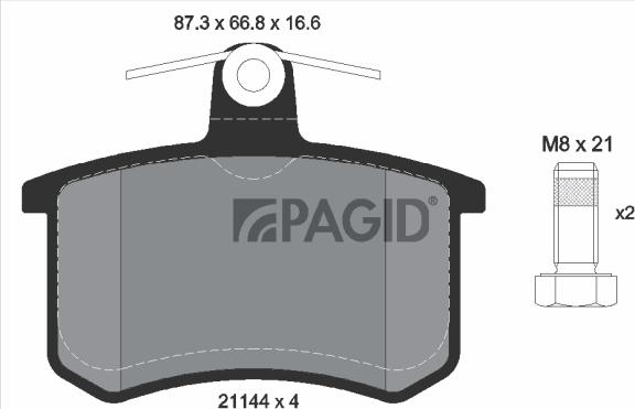 Pagid T5056N - Set placute frana,frana disc aaoparts.ro