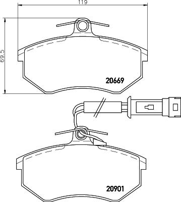 Maff D8038 - Set placute frana,frana disc aaoparts.ro