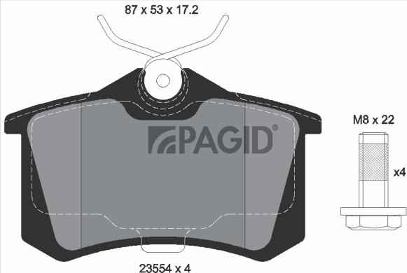 Pagid T5075N - Set placute frana,frana disc aaoparts.ro