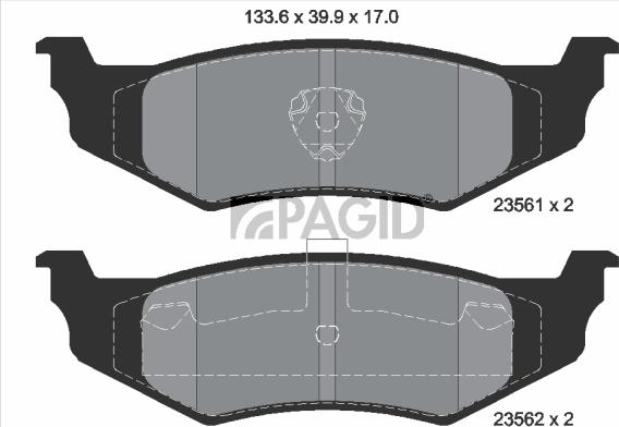 Pagid T5145N - Set placute frana,frana disc aaoparts.ro