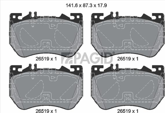Pagid T5173N - Set placute frana,frana disc aaoparts.ro