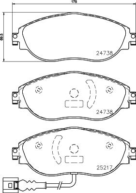 Pagid T2488 - Set placute frana,frana disc aaoparts.ro