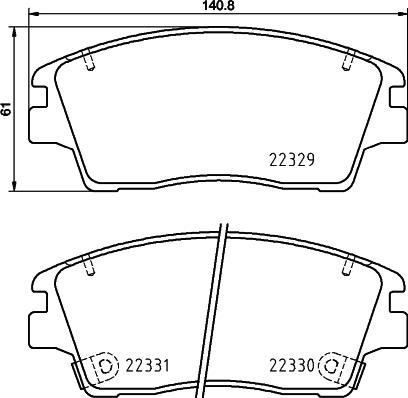 GMC 2232901 - Set placute frana,frana disc aaoparts.ro