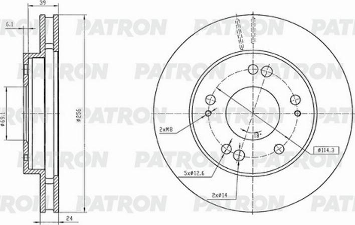 Patron PBD1434 - Disc frana aaoparts.ro