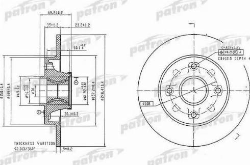 Patron PBD7016 - Disc frana aaoparts.ro