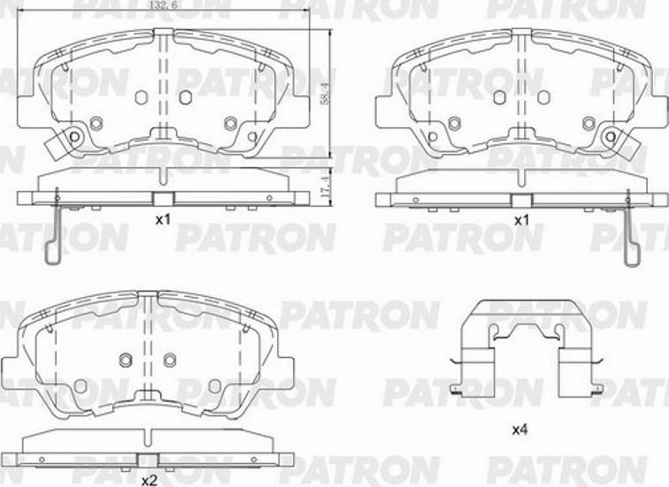 Patron PBP017 - Set placute frana,frana disc aaoparts.ro
