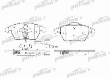 Patron PBP1728 - Set placute frana,frana disc aaoparts.ro