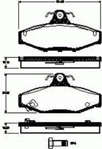 Akebono AN-8024K - Set placute frana,frana disc aaoparts.ro