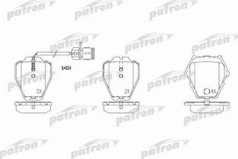 Patron PBP1710 - Set placute frana,frana disc aaoparts.ro