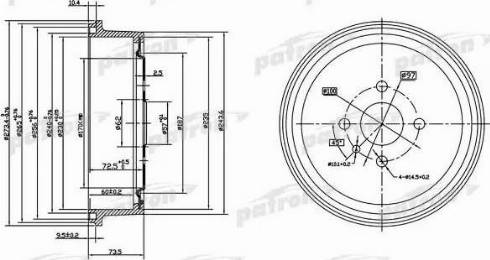 Patron PDR1122 - Tambur frana aaoparts.ro