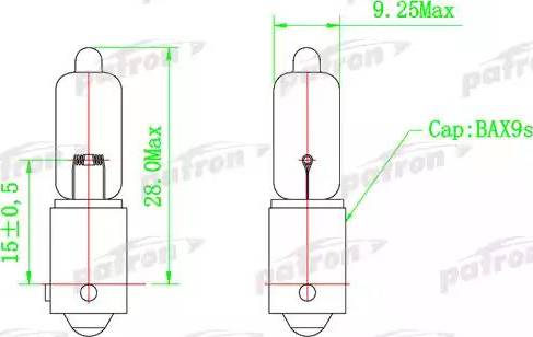Patron PLH6W - Bec, lampa spate aaoparts.ro