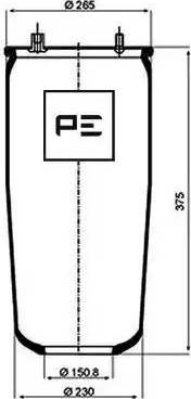 PE Automotive 08405371A - Burduf, suspensie pneumatica aaoparts.ro