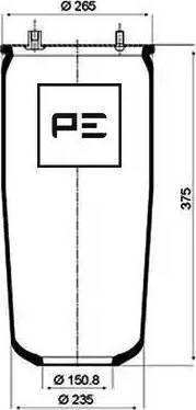 PE Automotive 08405271A - Burduf, suspensie pneumatica aaoparts.ro