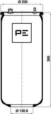 PE Automotive 084.064-71A - Burduf, suspensie pneumatica aaoparts.ro