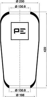 PE Automotive 08406270A - Burduf, suspensie pneumatica aaoparts.ro