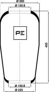 PE Automotive 08401670A - Burduf, suspensie pneumatica aaoparts.ro