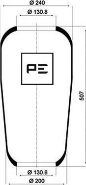 PE Automotive 08401370A - Burduf, suspensie pneumatica aaoparts.ro